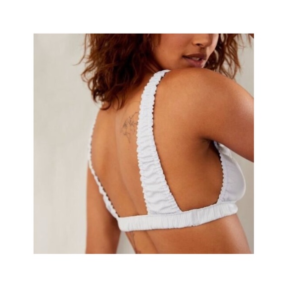 NWT Free People‎ [ Medium ] Wait & See Stripe Ribbed Bralette Palest Blue - Picture 14 of 14